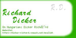 richard dicker business card